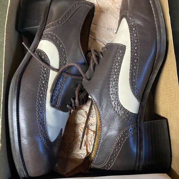 Nine West Two-toned Leather Wingtip Women's Sz 8 - Picture 7 of 7